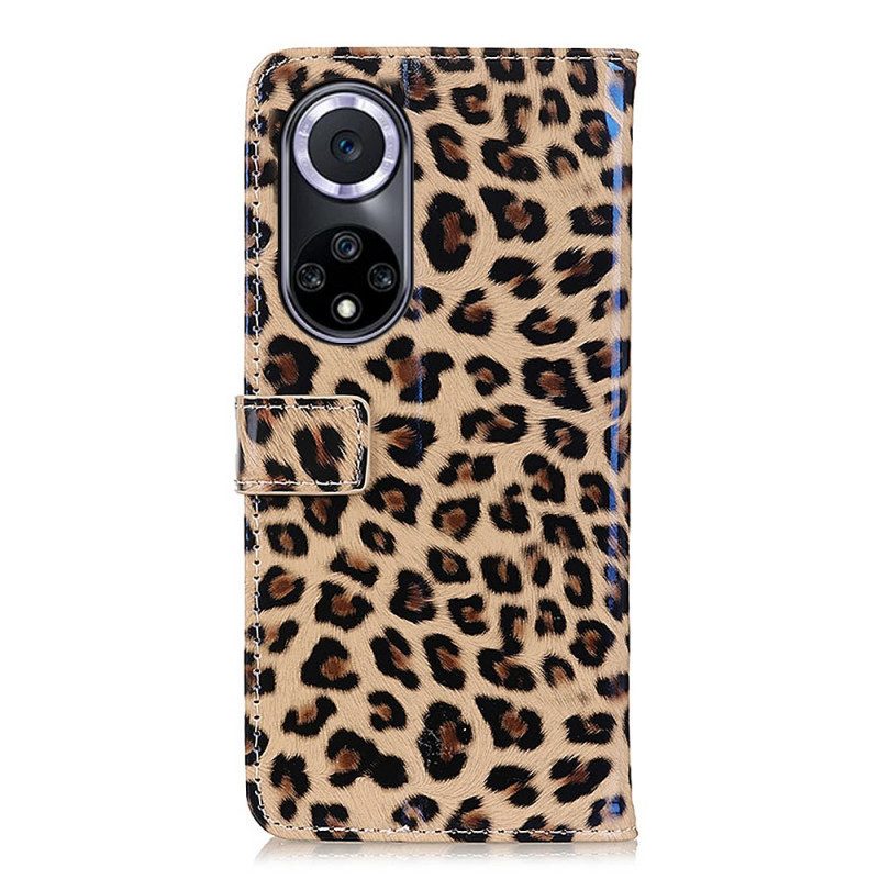 Lederhüllen Für Huawei Nova 9 Einfacher Leopard