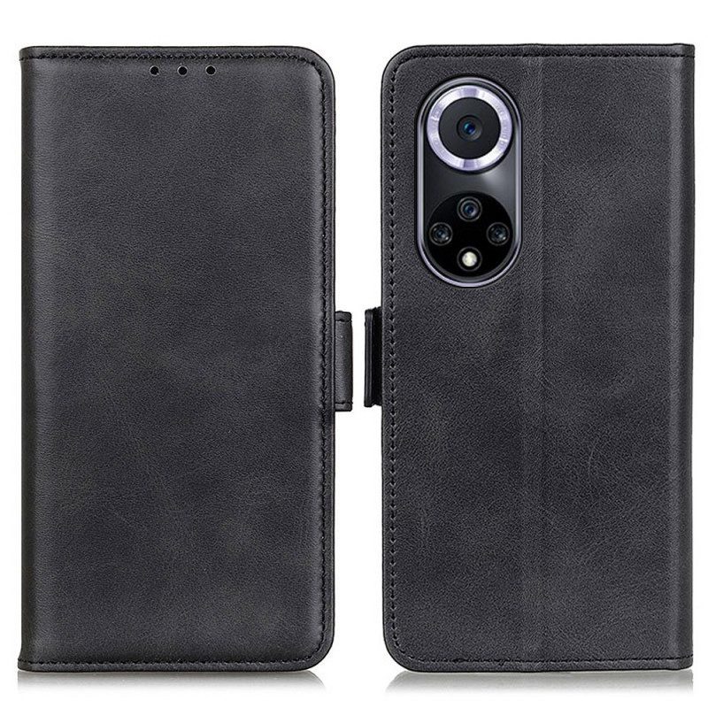 Lederhüllen Für Huawei Nova 9 Flip Case Doppelte Klappe