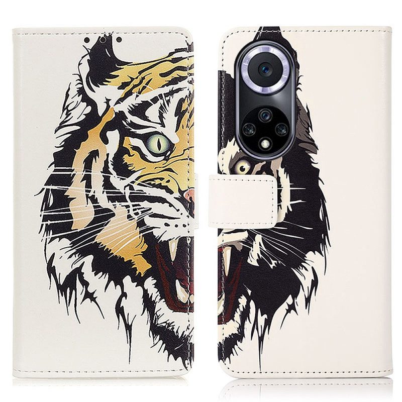 Lederhüllen Für Huawei Nova 9 Wilder Tiger