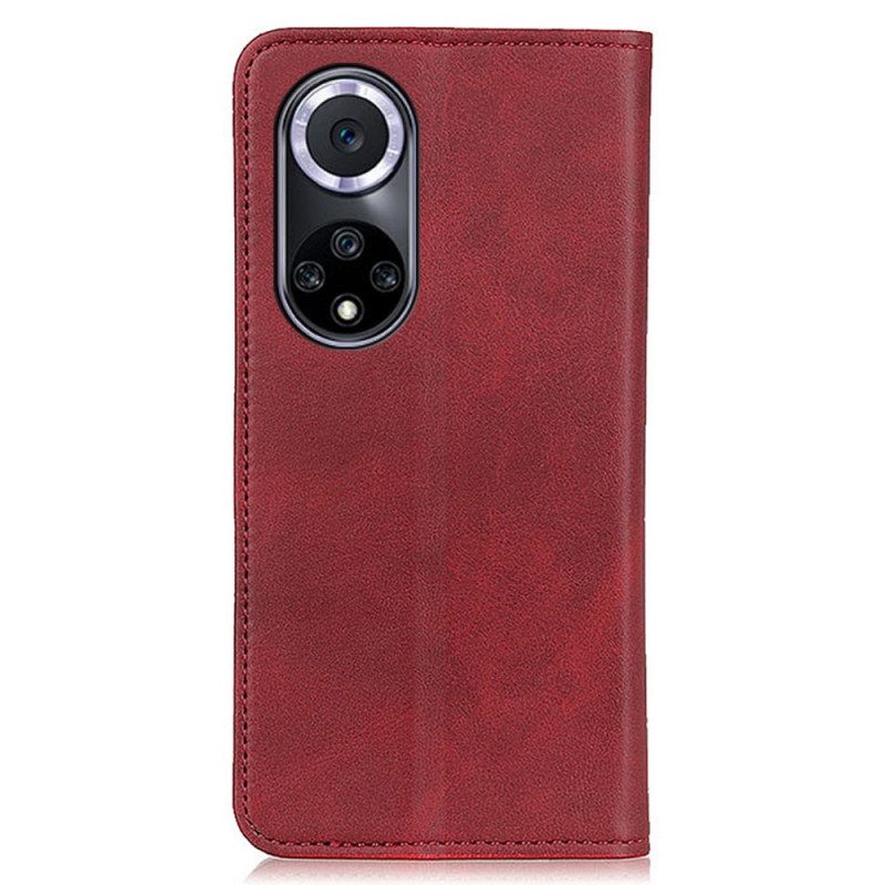 Schutzhülle Für Huawei Nova 9 Flip Case Elegantes Spaltleder