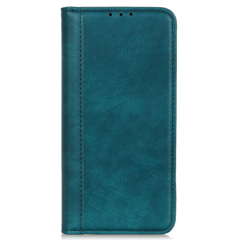 Schutzhülle Für Huawei Nova 9 Flip Case Eleganz Aus Gespaltenem Litschi-leder