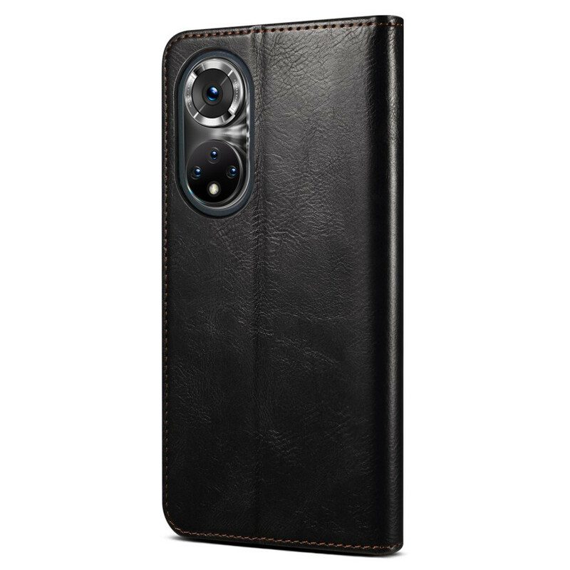 Schutzhülle Für Huawei Nova 9 Flip Case Gewachstes Kunstleder