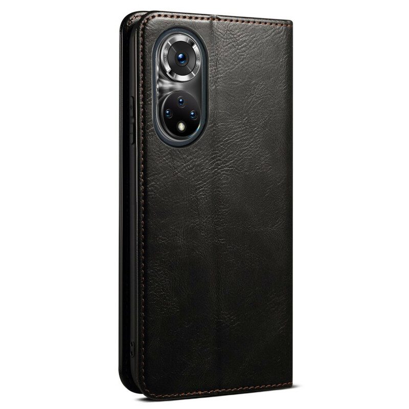 Schutzhülle Für Huawei Nova 9 Flip Case Gewachstes Kunstleder