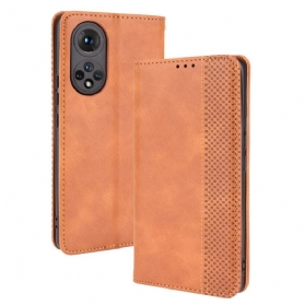 Schutzhülle Für Huawei Nova 9 Flip Case Stilisierter Vintage-ledereffekt