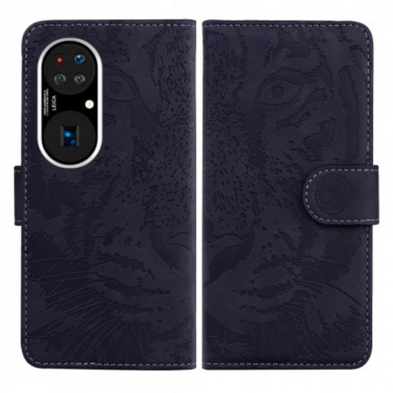 Flip Case Für Huawei P50 Tiger-gesichtsdruck