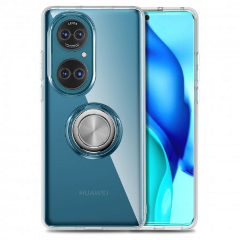 Hülle Für Huawei P50 Transparenter Einfacher Metallring