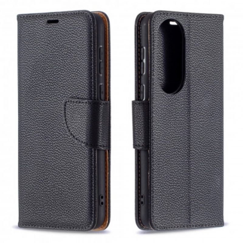 Lederhüllen Für Huawei P50 Flip Case Lychee Rabat Oblique