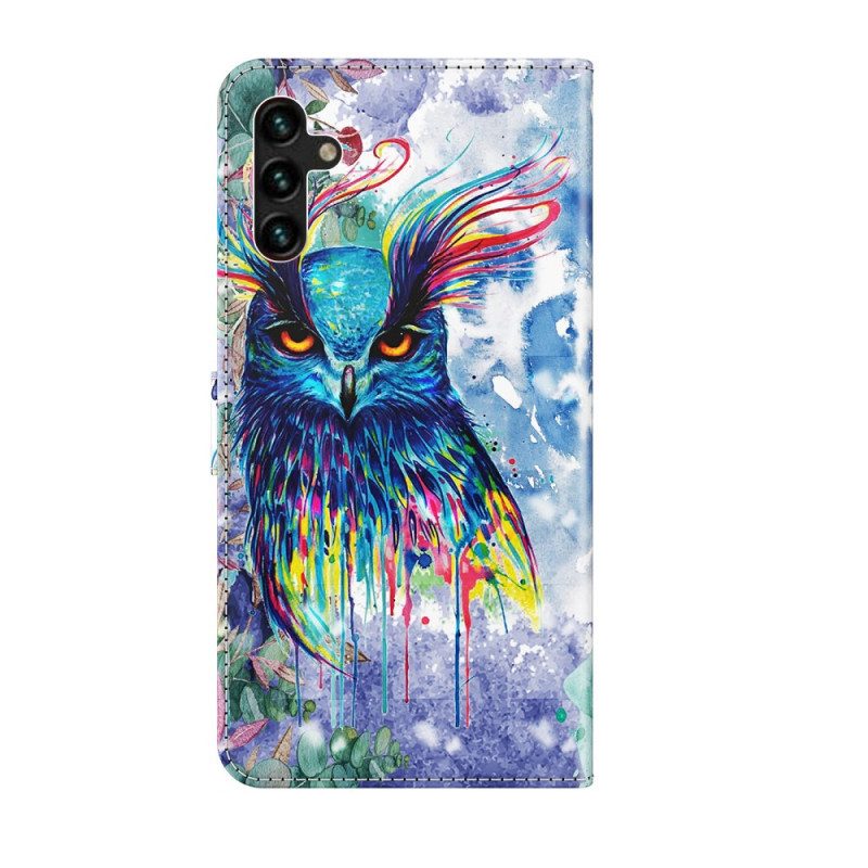 Flip Case Für Samsung Galaxy A13 5G / A04s Aquarellvogel