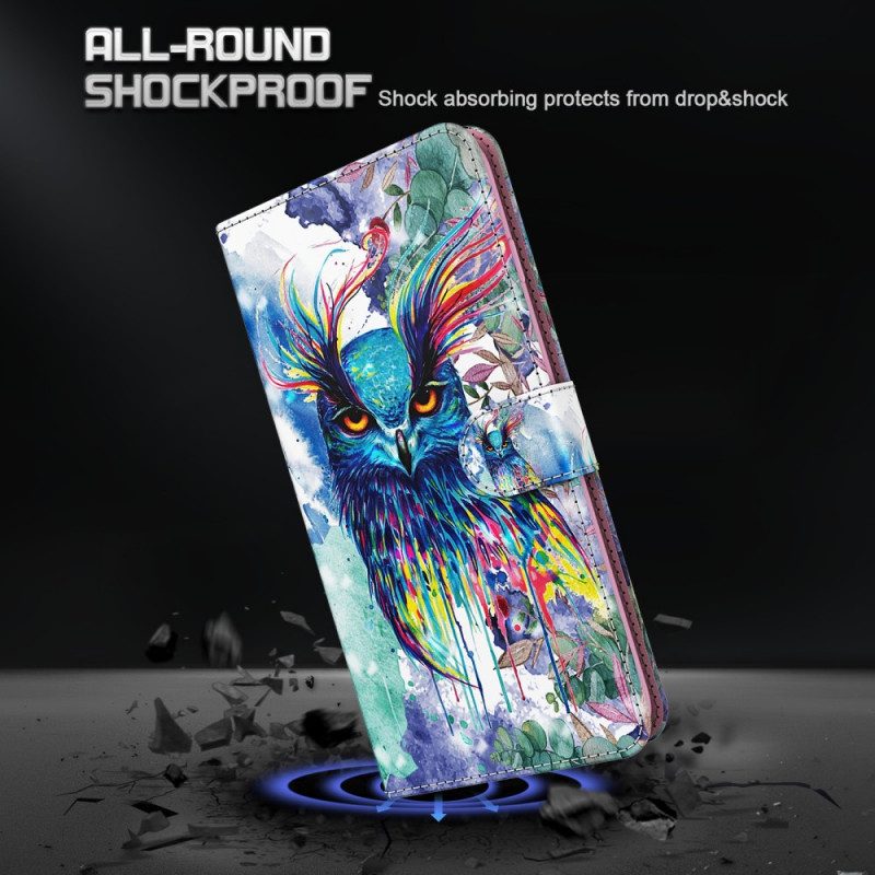 Flip Case Für Samsung Galaxy A13 5G / A04s Aquarellvogel