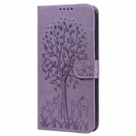 Flip Case Für Samsung Galaxy A13 5G / A04s Baum Und Hirsch