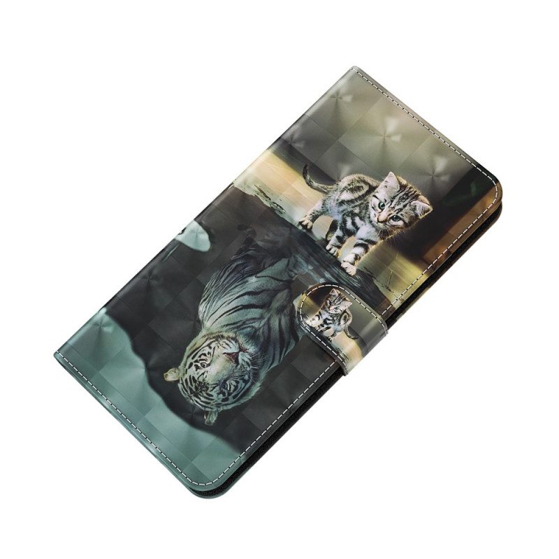 Flip Case Für Samsung Galaxy A13 5G / A04s Ernest Der Tiger