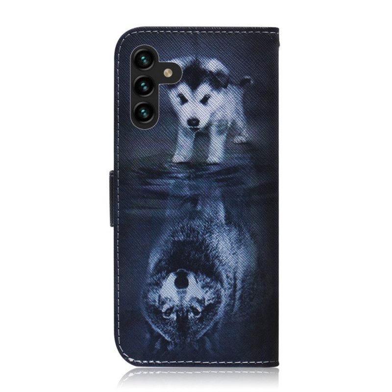 Flip Case Für Samsung Galaxy A13 5G / A04s Ernesto Der Wolf