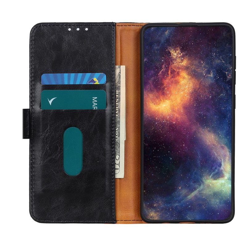 Flip Case Für Samsung Galaxy A13 5G / A04s Khazneh Elegance Lederstil