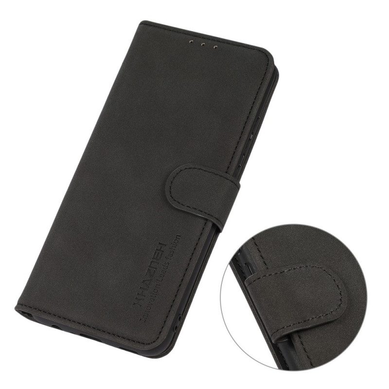 Flip Case Für Samsung Galaxy A13 5G / A04s Khazneh Textur Ledereffekt