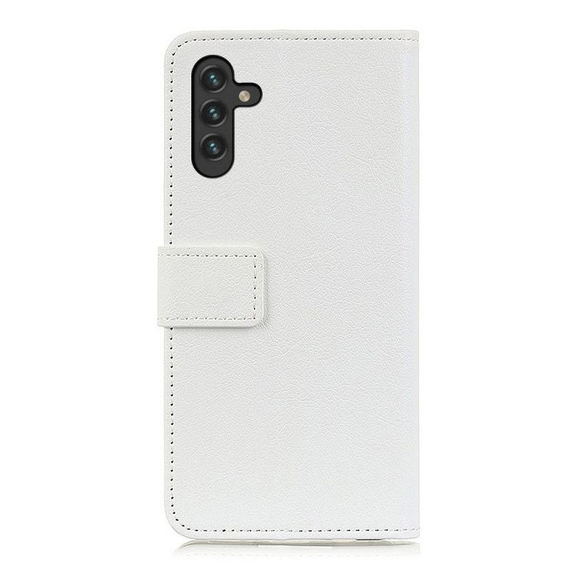 Flip Case Für Samsung Galaxy A13 5G / A04s Klassischer Ledereffekt