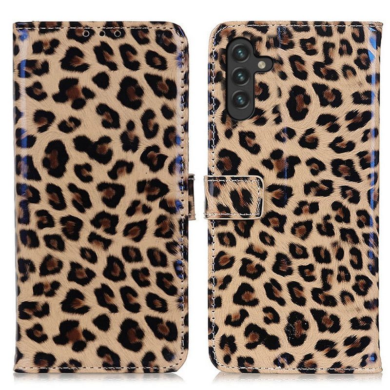 Flip Case Für Samsung Galaxy A13 5G / A04s Leopard