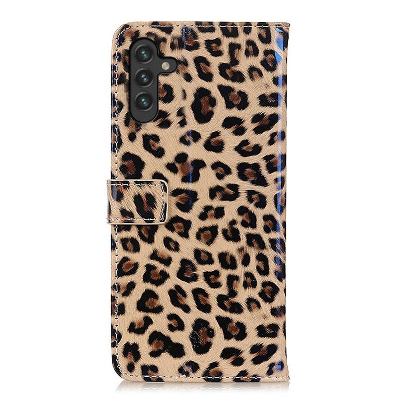 Flip Case Für Samsung Galaxy A13 5G / A04s Leopard