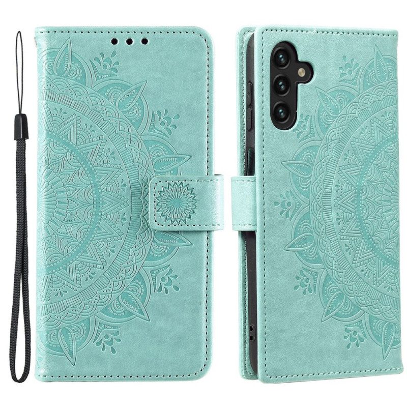 Flip Case Für Samsung Galaxy A13 5G / A04s Sonnenmandala