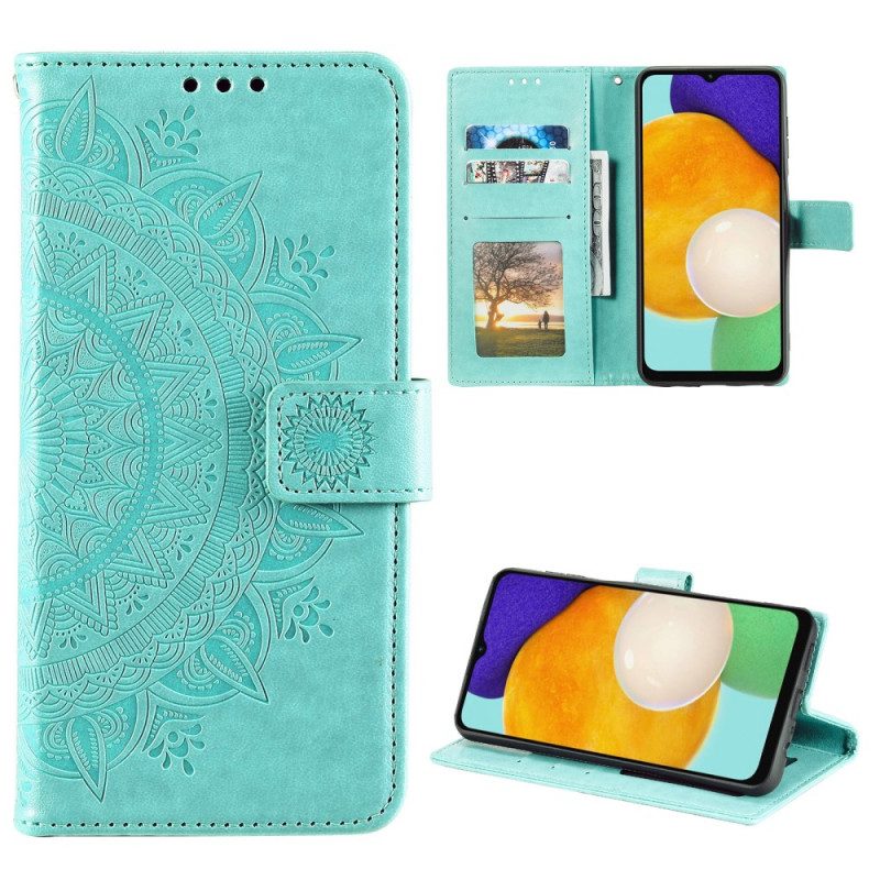 Flip Case Für Samsung Galaxy A13 5G / A04s Sonnenmandala