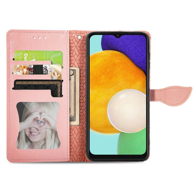 Flip Case Für Samsung Galaxy A13 5G / A04s Stammesblätter