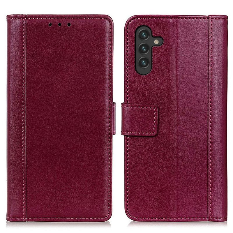 Flip Case Für Samsung Galaxy A13 5G / A04s Stil: Leder-eleganz