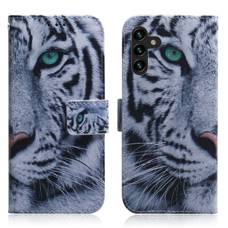 Flip Case Für Samsung Galaxy A13 5G / A04s Tigergesicht