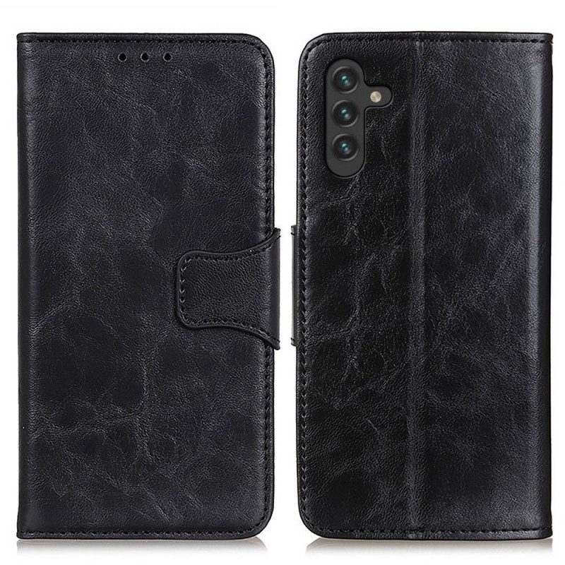 Flip Case Für Samsung Galaxy A13 5G / A04s Wendeverschluss Aus Spaltleder