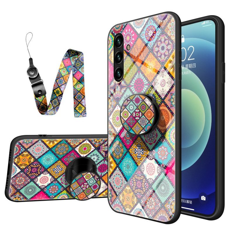 Handyhülle Für Samsung Galaxy A13 5G / A04s Patchwork-magnethalter