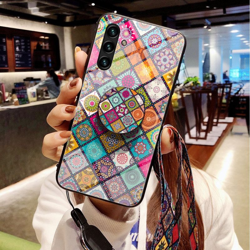 Handyhülle Für Samsung Galaxy A13 5G / A04s Patchwork-magnethalter