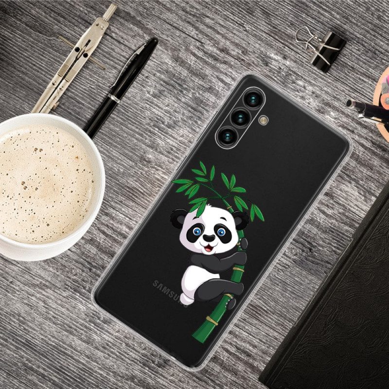 Hülle Für Samsung Galaxy A13 5G / A04s Panda Auf Bambus