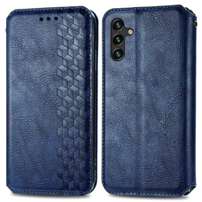 Schutzhülle Für Samsung Galaxy A13 5G / A04s Flip Case Rautenstruktur In Lederoptik