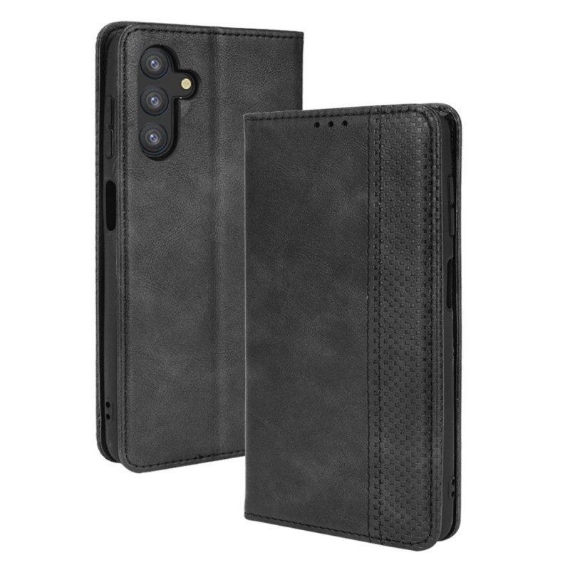 Schutzhülle Für Samsung Galaxy A13 5G / A04s Flip Case Stilisierter Vintage-ledereffekt