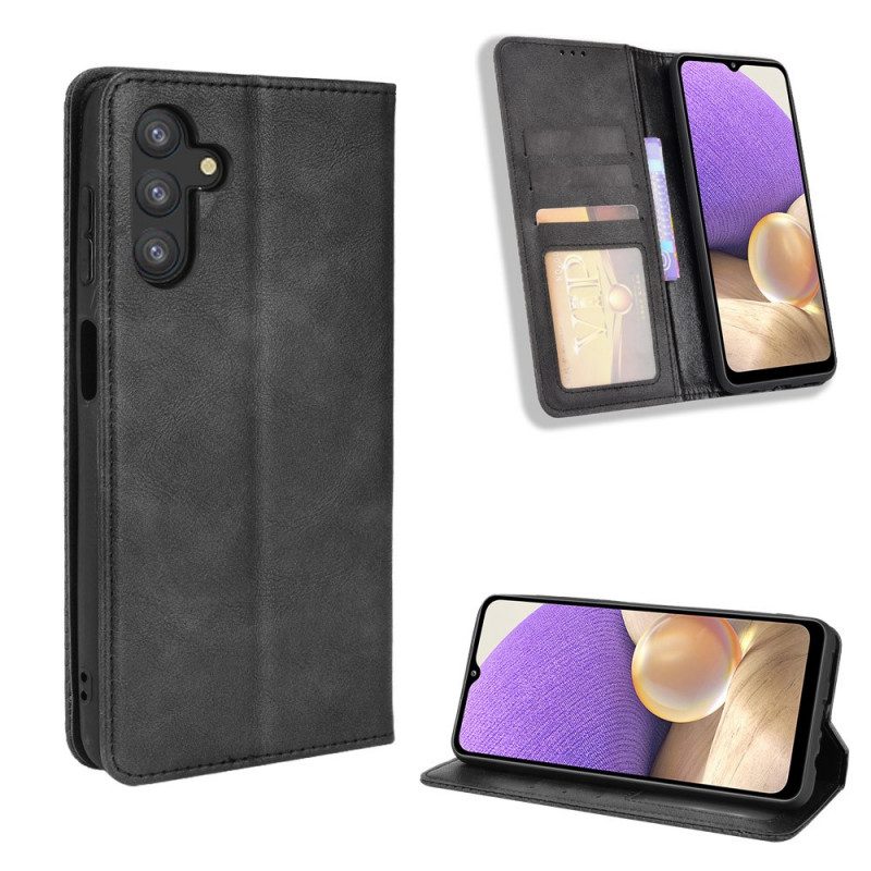 Schutzhülle Für Samsung Galaxy A13 5G / A04s Flip Case Stilisierter Vintage-ledereffekt