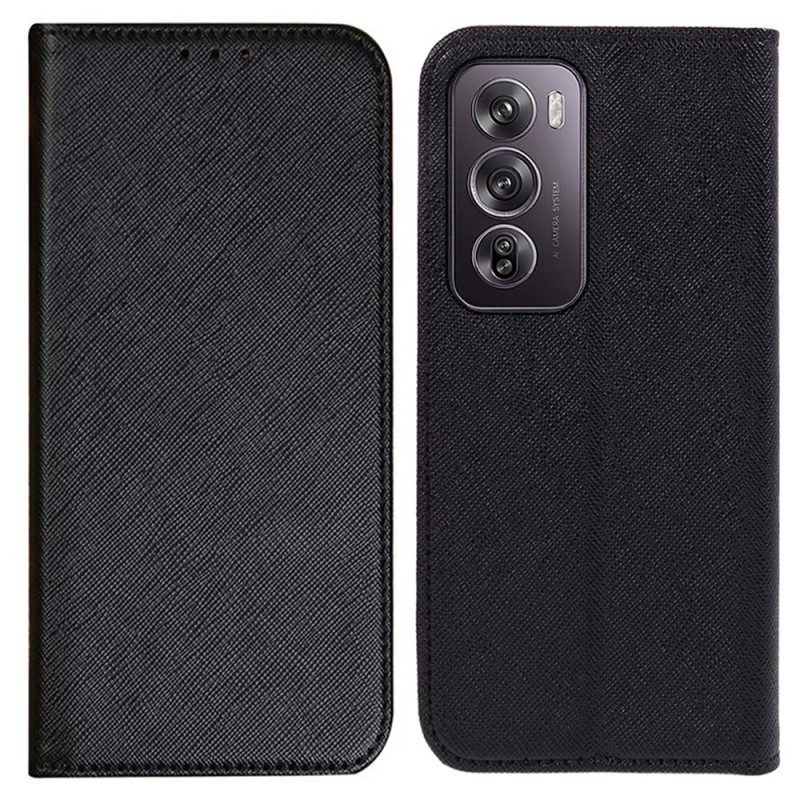 Flip Case Oppo Reno 12 5g Handyhülle Kreuztextur