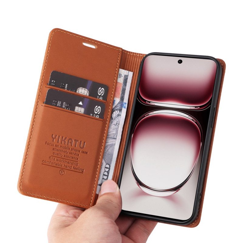 Flip Case Oppo Reno 12 5g Yikatu-lederstil