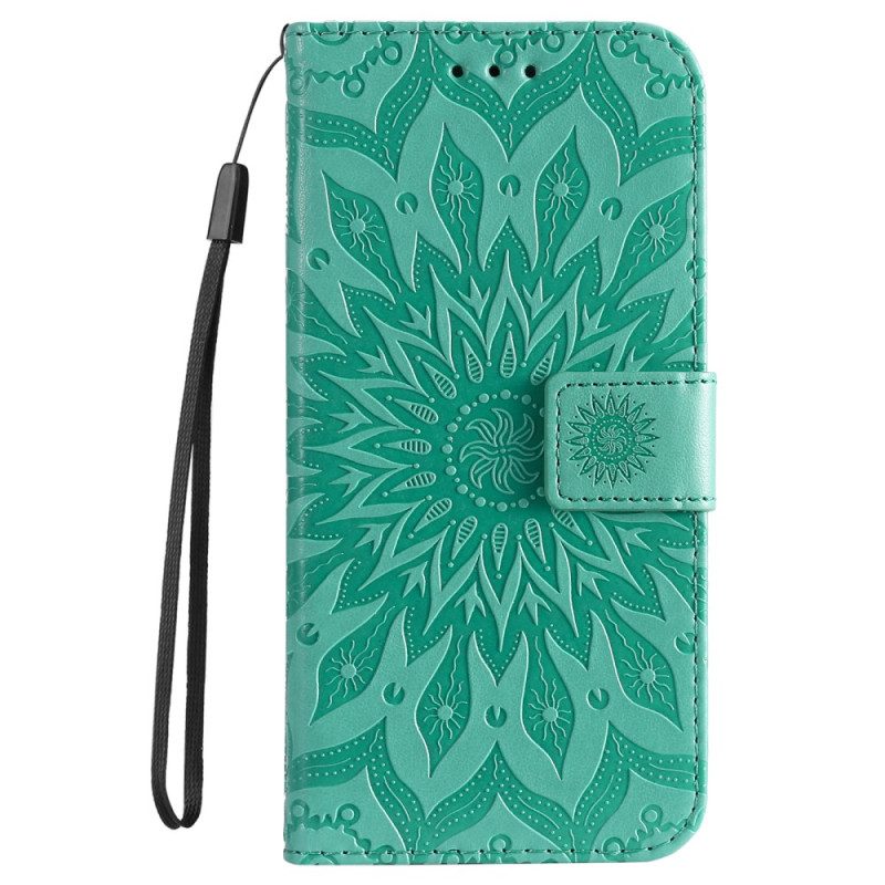 Lederhüllen Für Oppo Reno 12 5g Mandala Mit Riemen