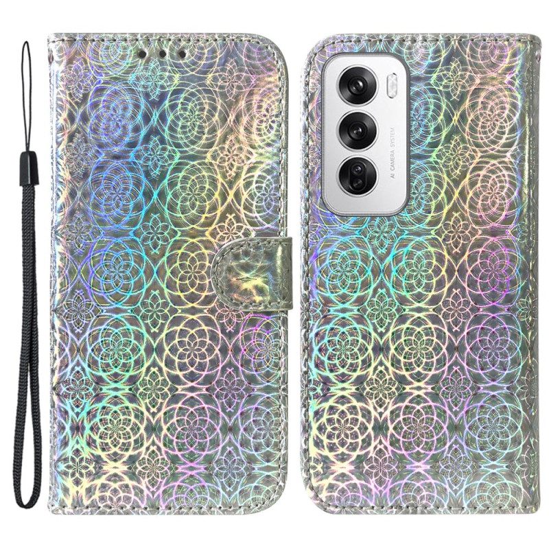 Lederhüllen Oppo Reno 12 5g Disco-stil