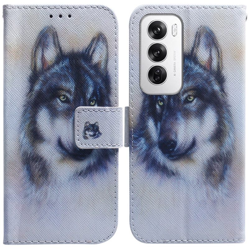 Lederhüllen Oppo Reno 12 5g Wolf Acolor