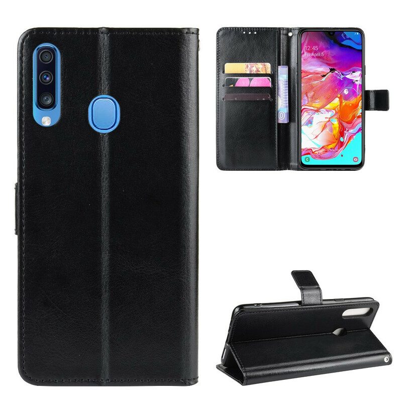 Flip Case Für Samsung Galaxy A20s Auffälliges Kunstleder