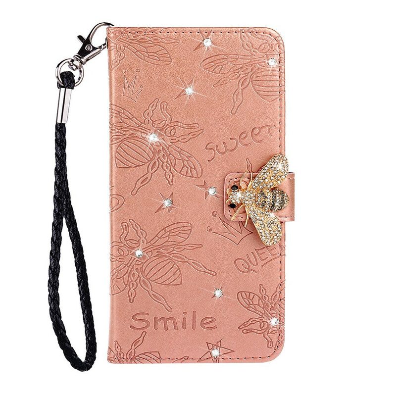 Lederhüllen Für Samsung Galaxy A20s Smile Bee Charm