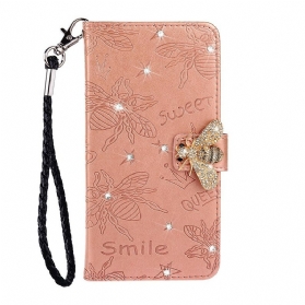 Lederhüllen Für Samsung Galaxy A20s Smile Bee Charm