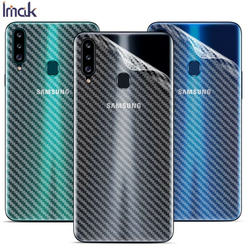 Rückseitenschutzfolie Für Samsung Galaxy A20S Style Carbon Imak