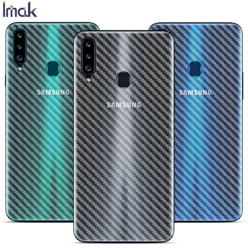 Rückseitenschutzfolie Für Samsung Galaxy A20S Style Carbon Imak