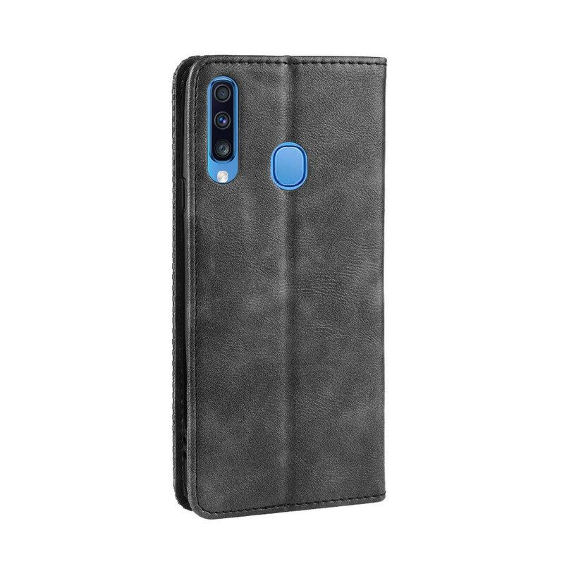 Schutzhülle Für Samsung Galaxy A20s Flip Case Stilisierter Vintage-ledereffekt