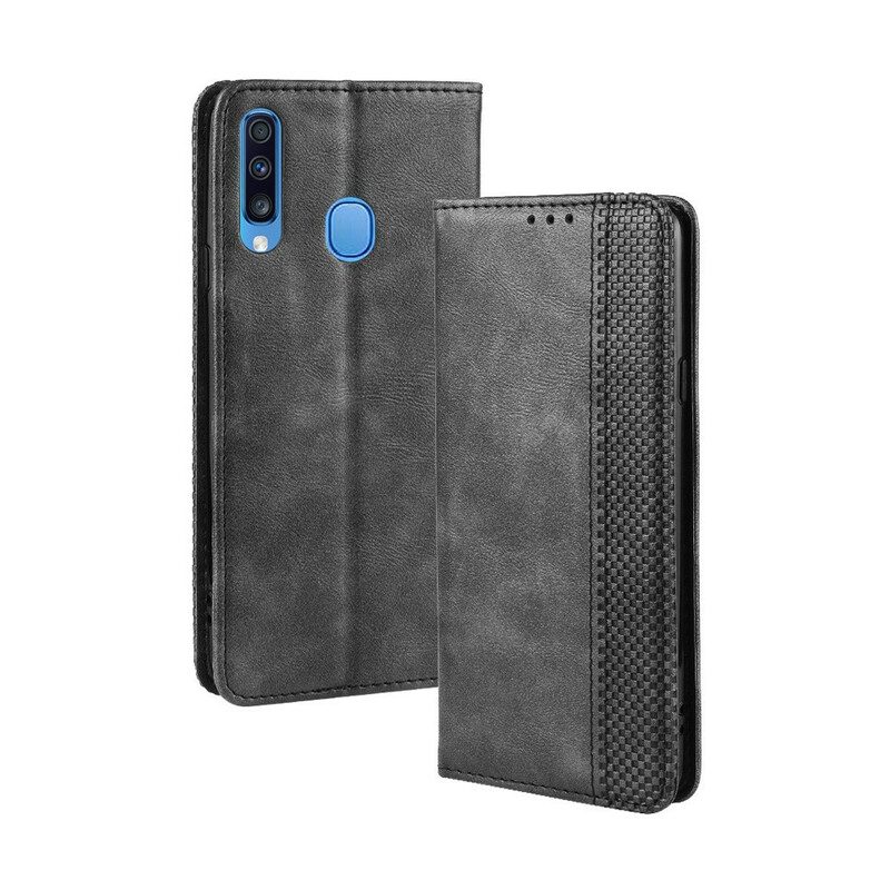 Schutzhülle Für Samsung Galaxy A20s Flip Case Stilisierter Vintage-ledereffekt