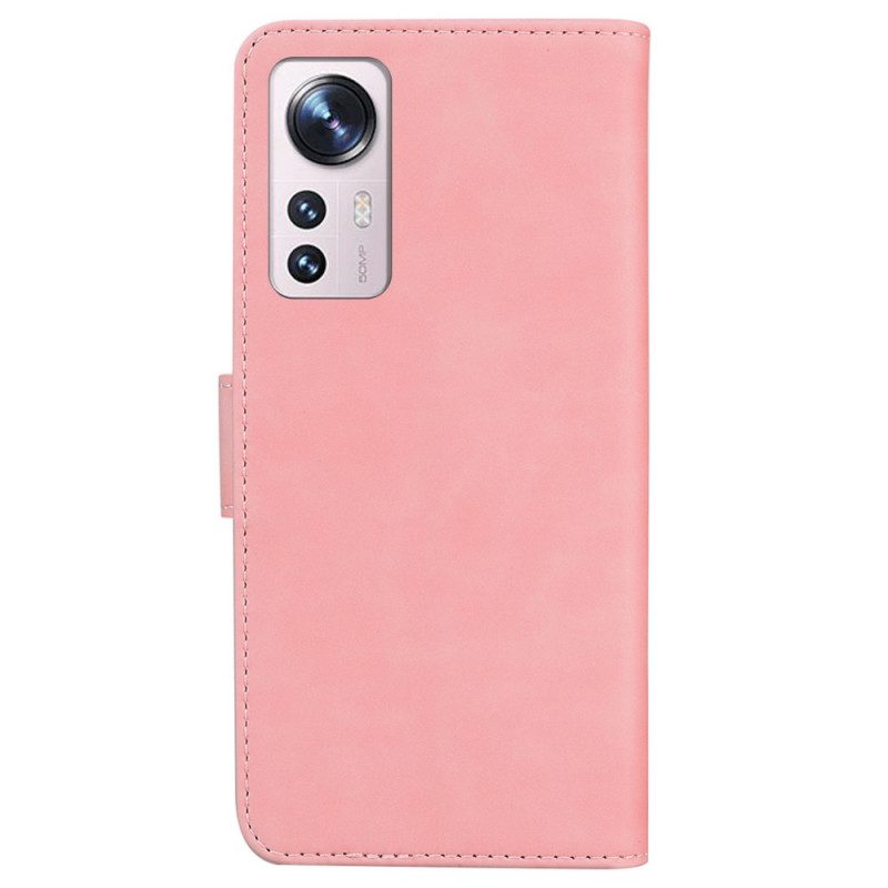 Flip Case Für Xiaomi 12 Pro Glattes Leder