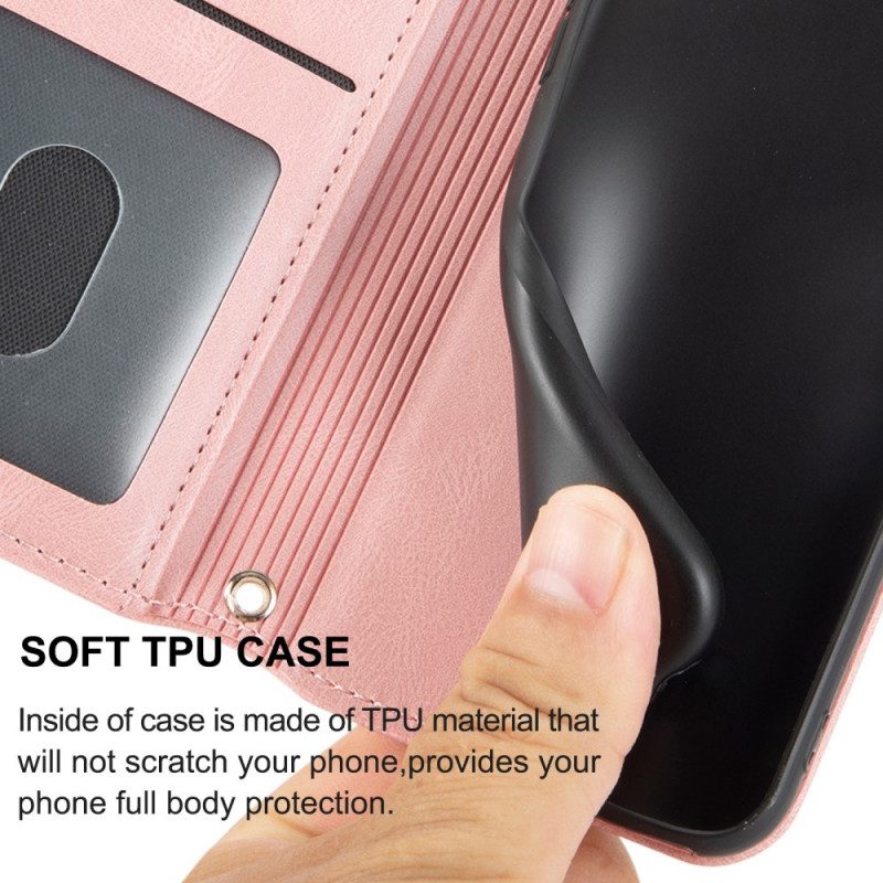 Flip Case Für Xiaomi 12 Pro Mit Kordel Riemchenmuster