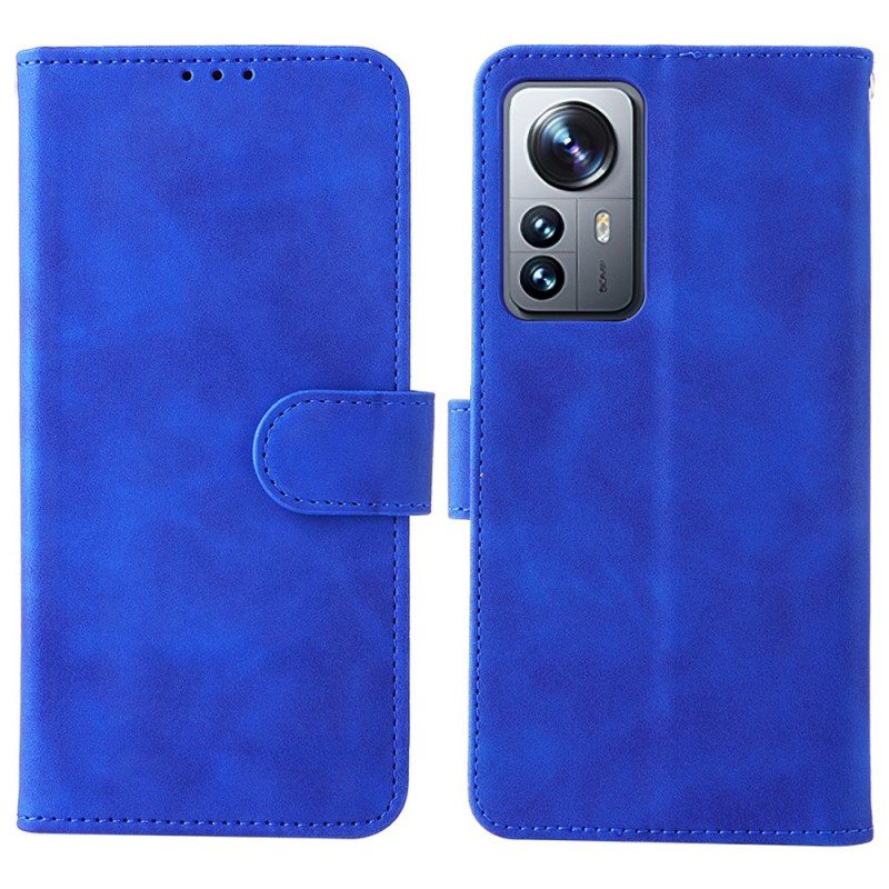 Flip Case Für Xiaomi 12 Pro Mit Kordel Strappy Skin-touch