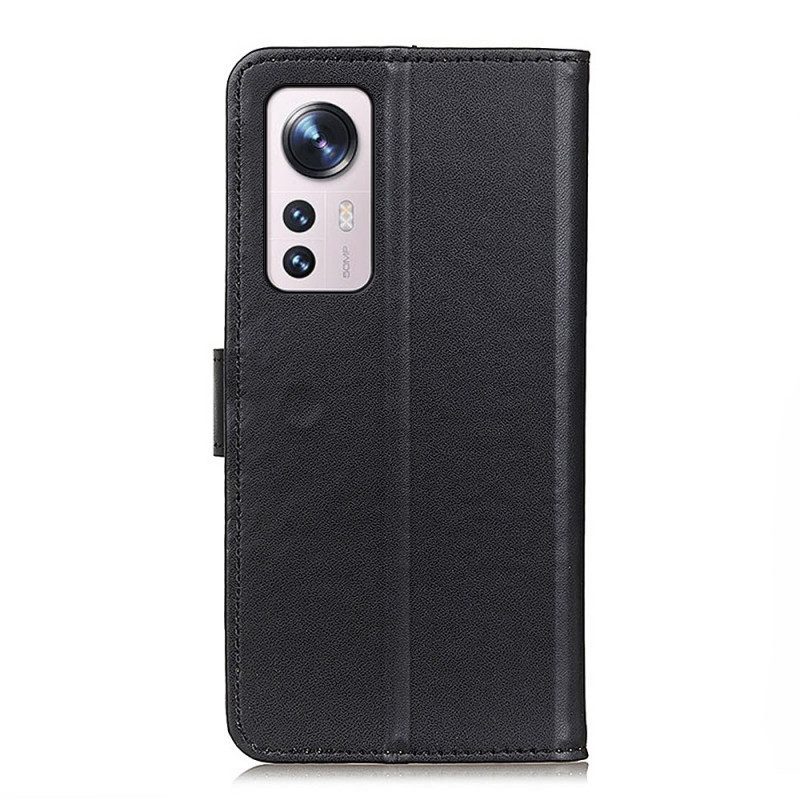 Flip Case Für Xiaomi 12 Pro Schlichtes Kunstleder