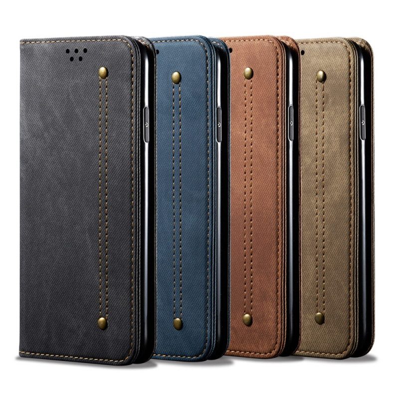 Schutzhülle Für Xiaomi 12 Pro Flip Case Denim-stoff